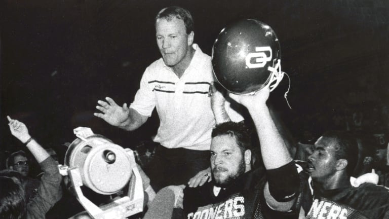 Dallas Cowboys Coach Barry Switzer, Qb Troy Aikman, And Sports