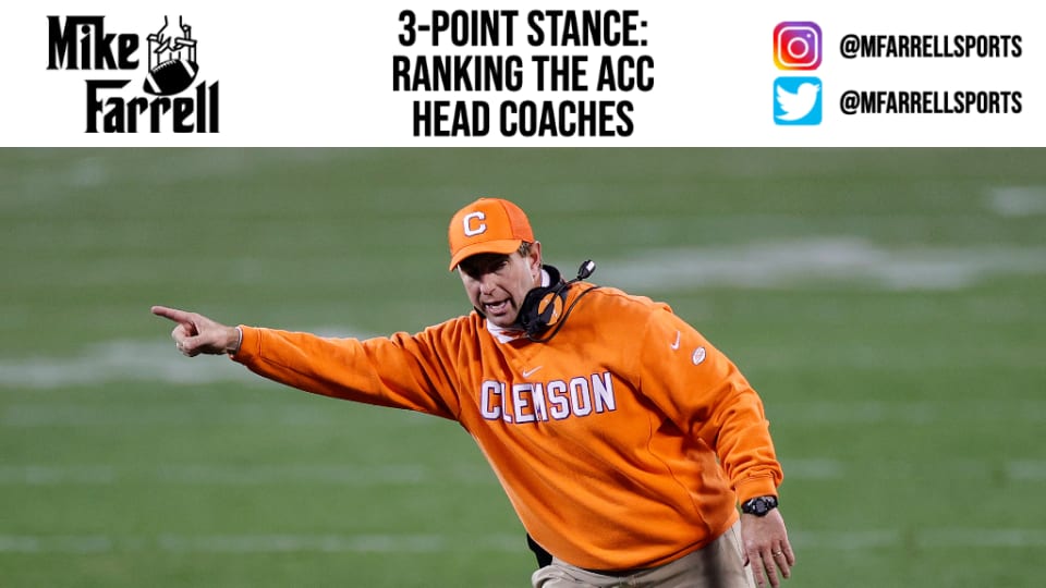 3-Point Stance: ACC Head Coach Rankings, Pac-12 RB Rooms, True Freshman Defensive Linemen