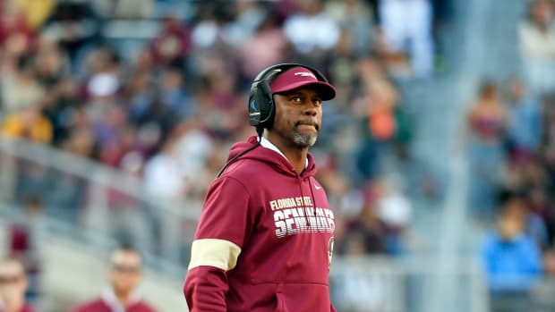 Nov 2, 2019; Tallahassee, FL, USA; Florida State Seminoles head coach Willie Taggart during the game against the Miami Hurricanes at Doak Campbell Stadium.
