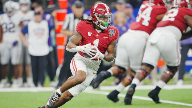 Detroit Lions first round draft pick, Alabama running back Jahmyr