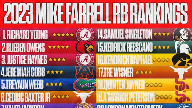 Mike Farrell's top 25 running backs for the 2023 class