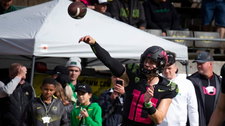 Bo Nix reacts to Dillon Gabriel transferring to Oregon