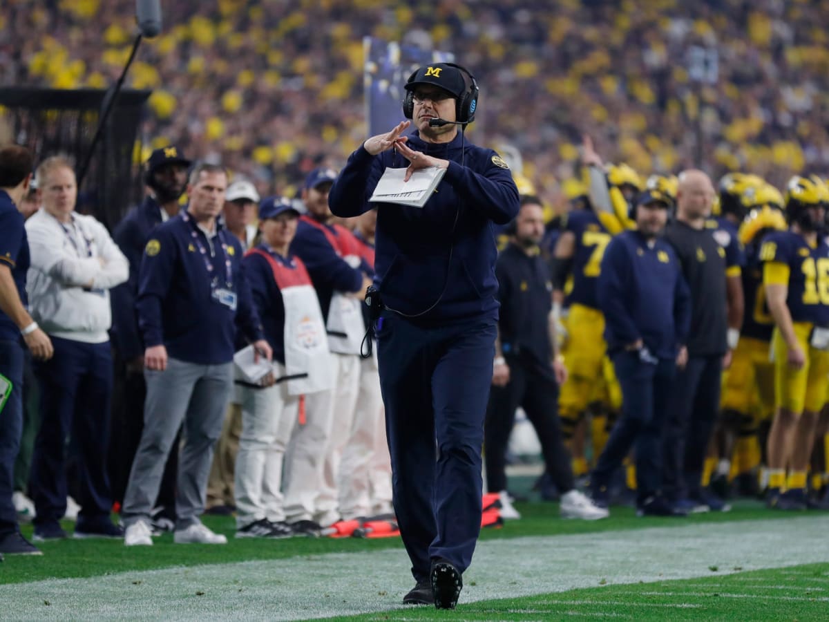 Jim Harbaugh donned a Tigers' uniform and had a great time as