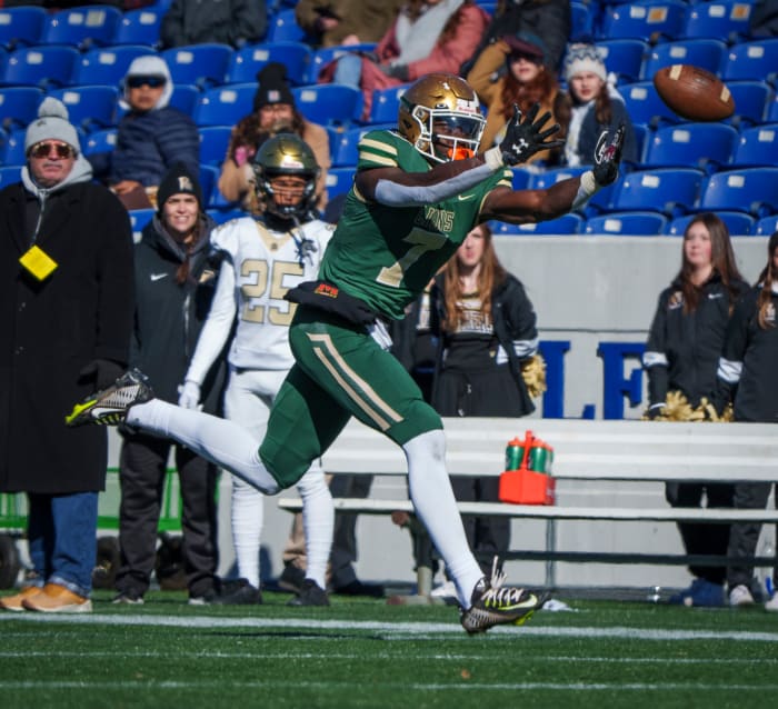Nov 12, 2022; Washington, DC, USA; Nov 20, 2022; Annapolis, MD, USA; Archbishop Carroll High School player Nyckoles Harbor (7) in action as Archbishop Carroll defeats St. Paul VI High School 46-28 in a WCAC Championship game at the Navy-Marine Memorial Stadium in Annapolis, Maryland on Sunday, Nov. 20, 2022.