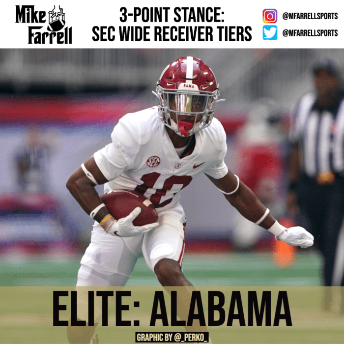 3-Point Stance: SEC WR Tiers, Big Ten Recruits...%%page%% %%sep