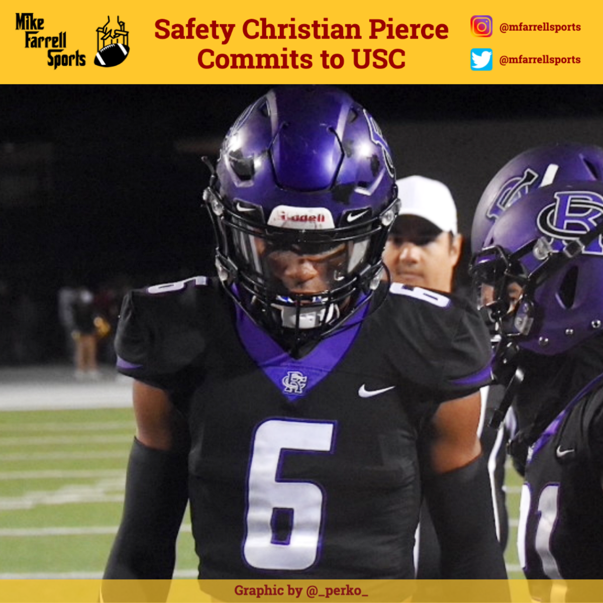 Safety Christian Pierce Commits to USC