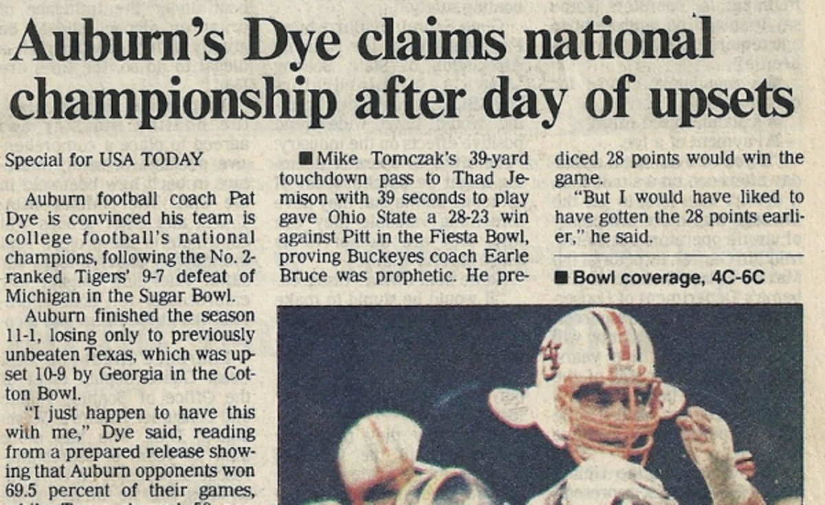 USA Sports Today Headline January 1984