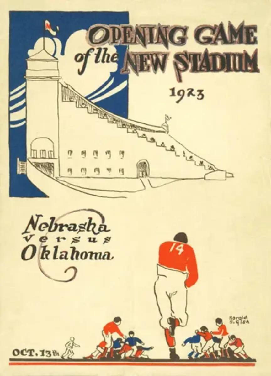 Program of the first game of Memorial Stadium in Lincoln versus Oklahoma in 1923