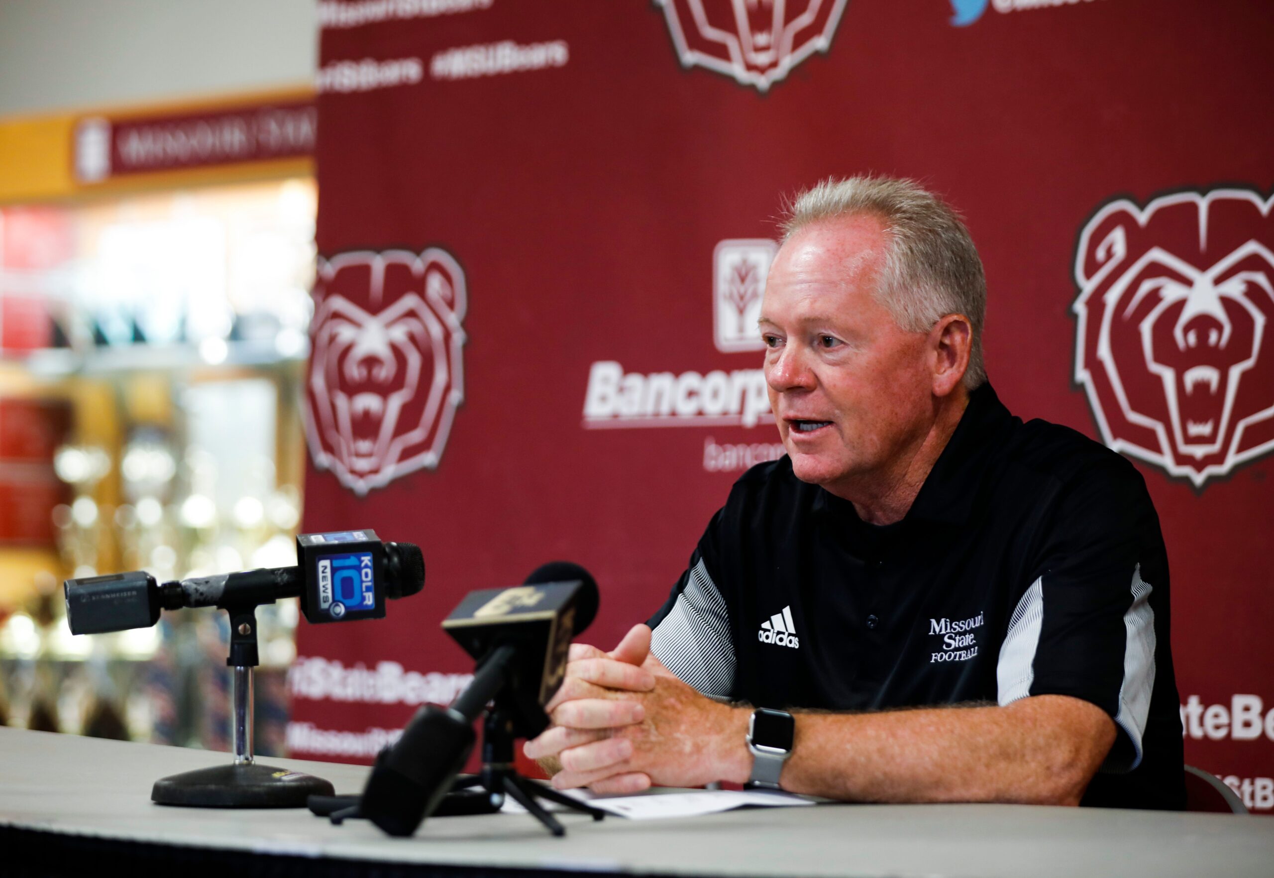 Missouri State Head Football Coach Bobby Petrino during MSU media day on Saturday, Aug. 6, 2022.