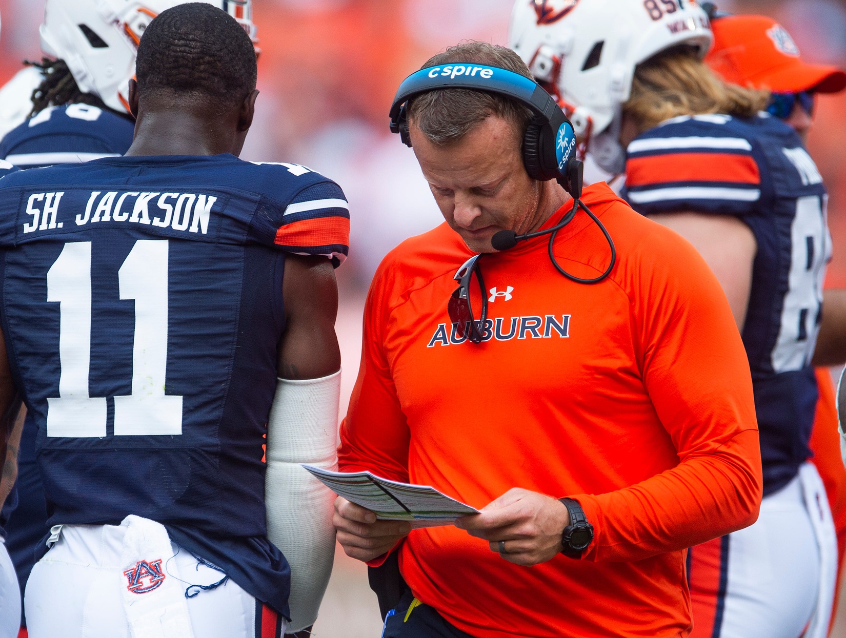 Auburn Tigers head coach Bryan Harsin as the Auburn Tigers take on the Penn State Nittany Lions at Jordan-Hare Stadium in Auburn, Ala., on Saturday, Sept. 17, 2022.