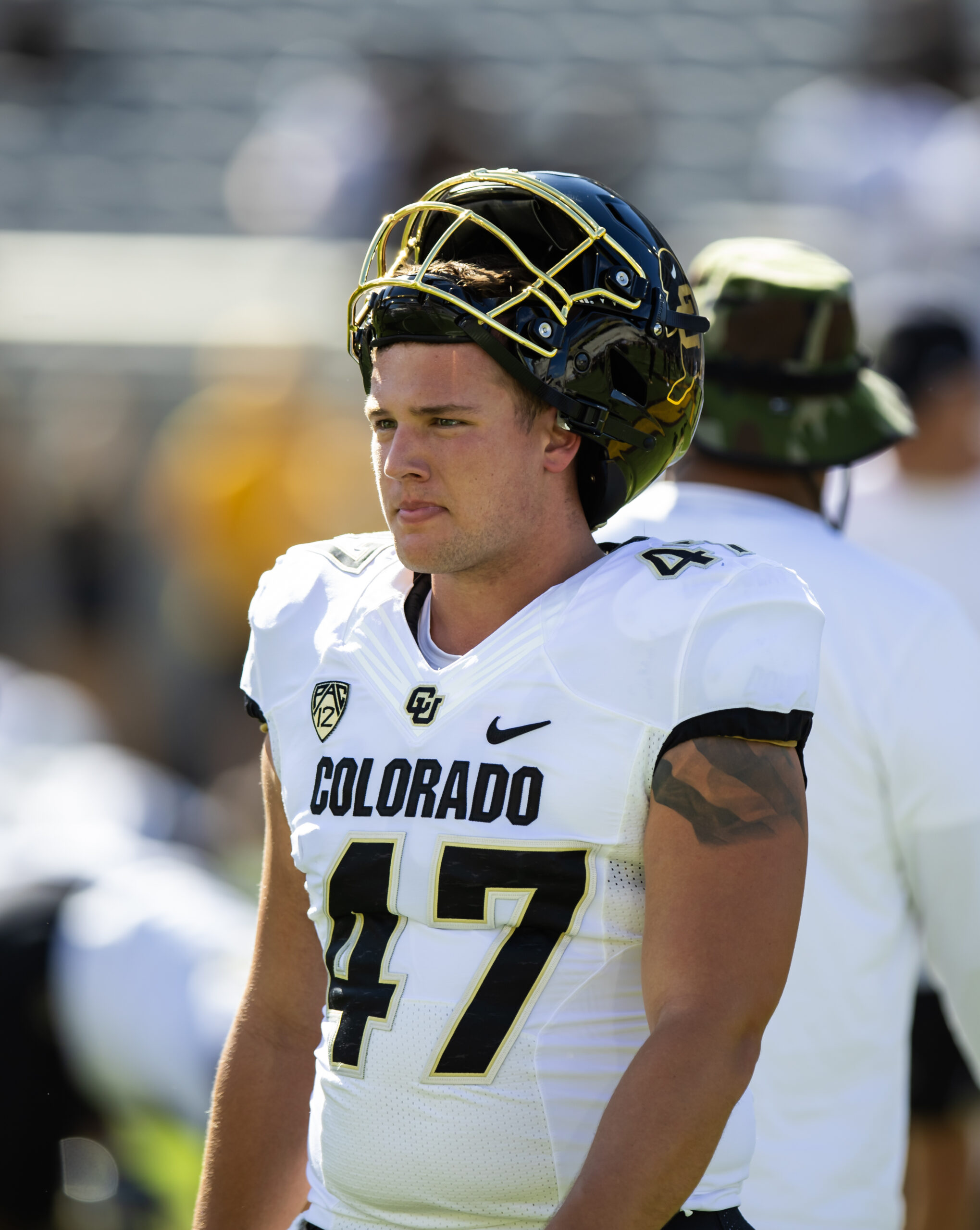Oct 7, 2023; Tempe, Arizona, USA; Colorado Buffaloes long snapper Cameron Warchuck (47) against the Arizona State Sun Devils at Mountain America Stadium.