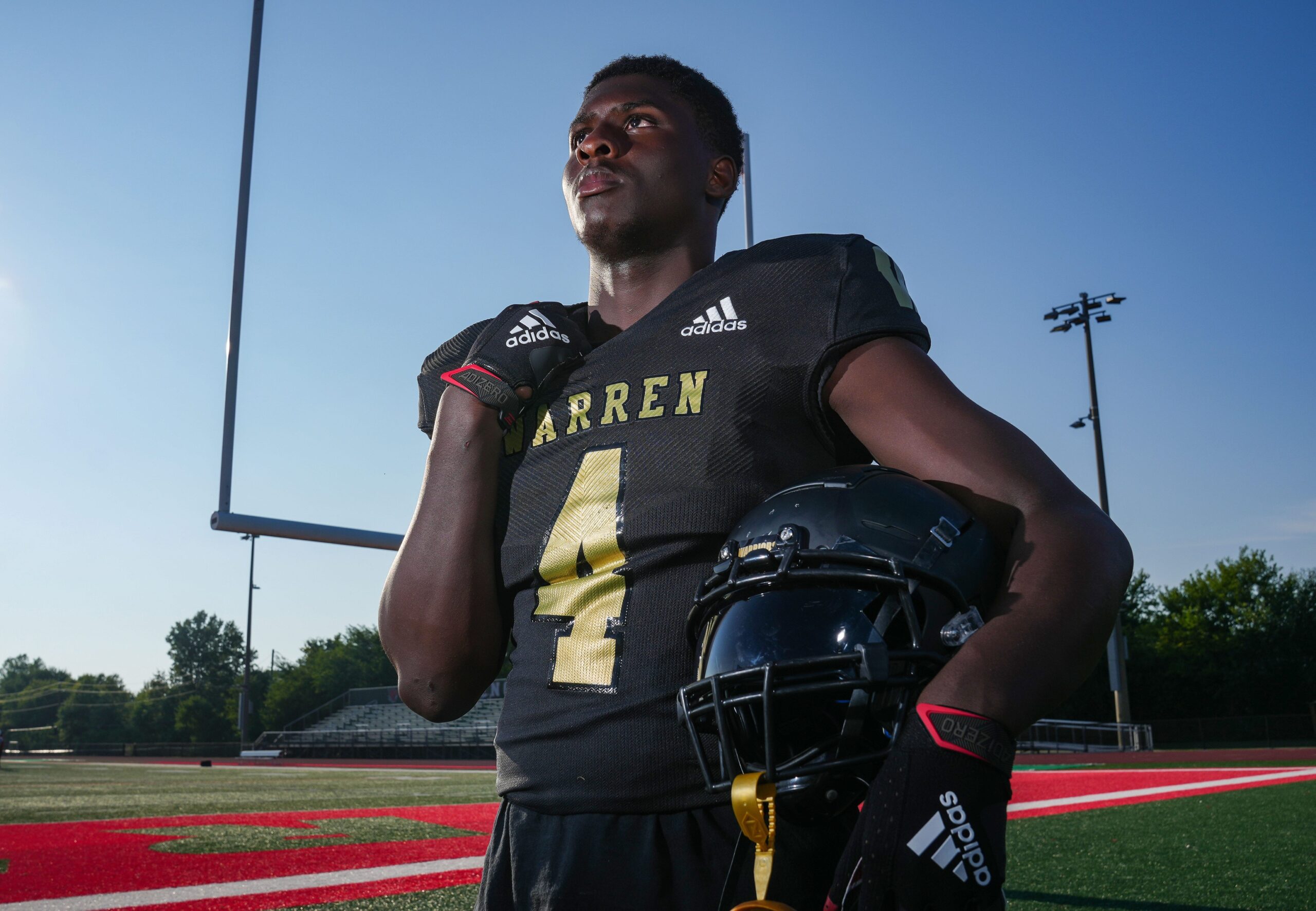 Warren Central's Damien Shanklin poses for a photo Thursday, August 3, 2023, at Lawrence North High School in Indianapolis.