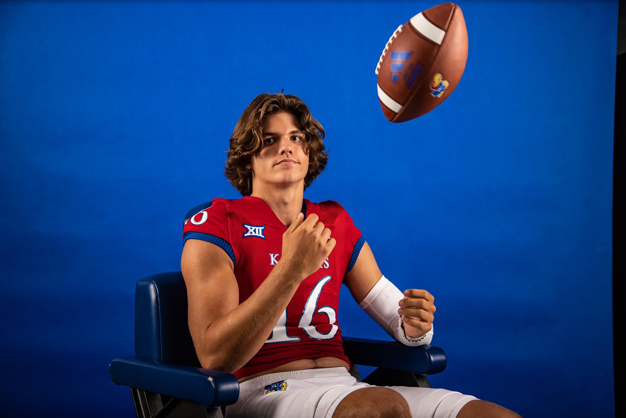 2025 MFS Staff 2-Star QB David McComb from Edmond (Memorial), OK on a visit to the University of Kansas