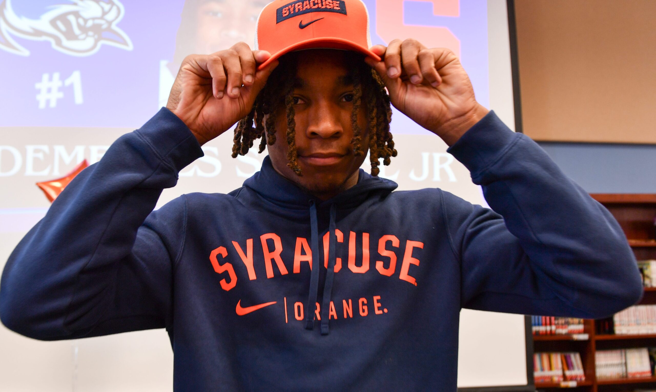 Heritage HIgh football standout Demetres Samuel, Jr. signs with Syracuse during the NCAA early signing period Wednesday, December 4, 2024. 