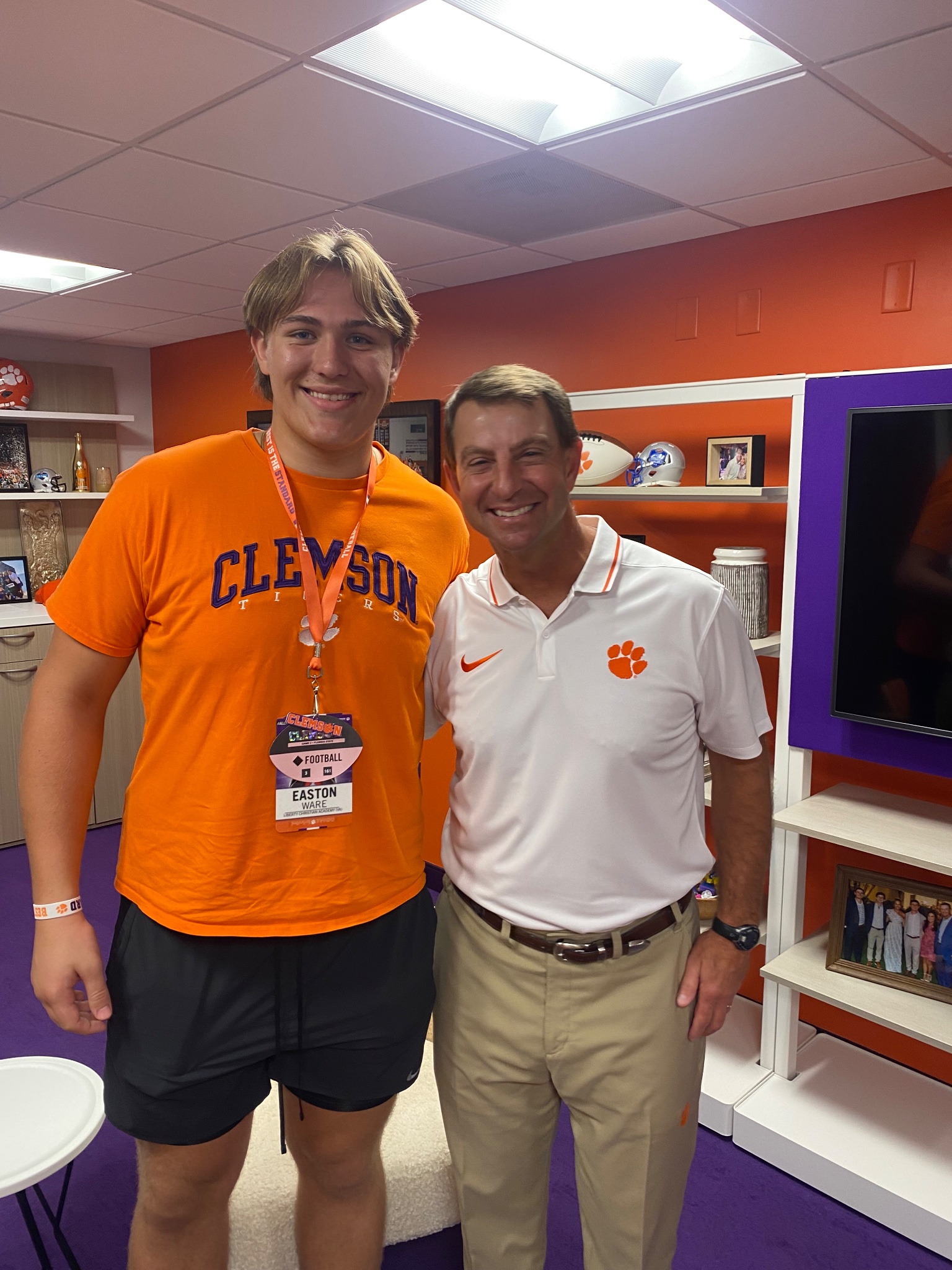 Four-star 2025 Offensive Tackle Easton Ware from Lynchburg, VA (Lynchburg Christian Academy) - Committed to Clemson