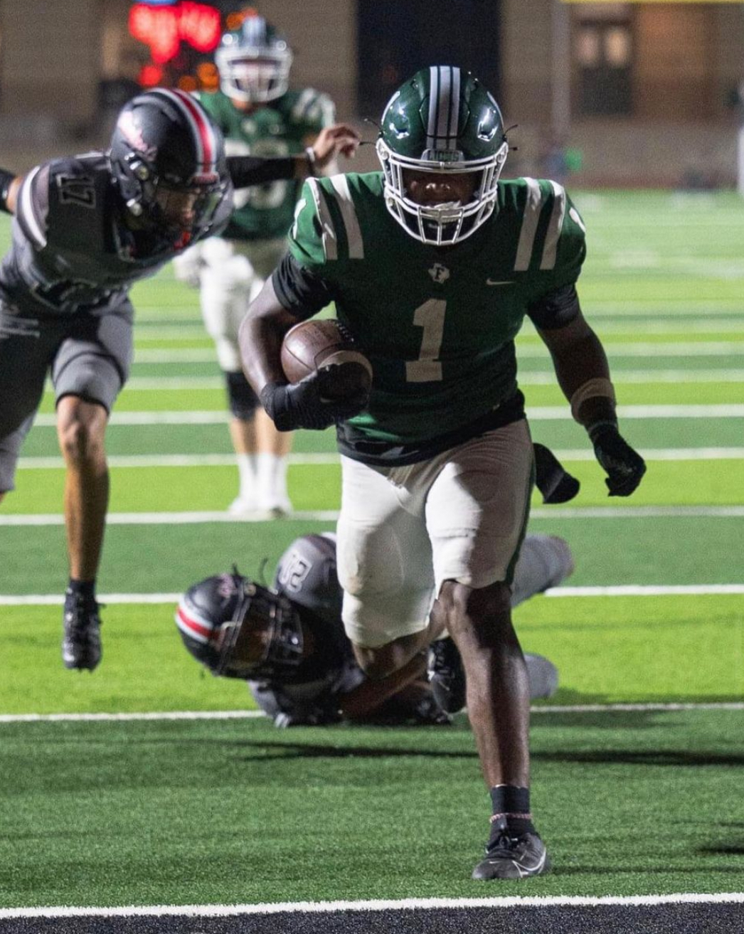 2025 3-star RB Jayden Jackson from Franklin, Texas (Franklin) runs into the end zone