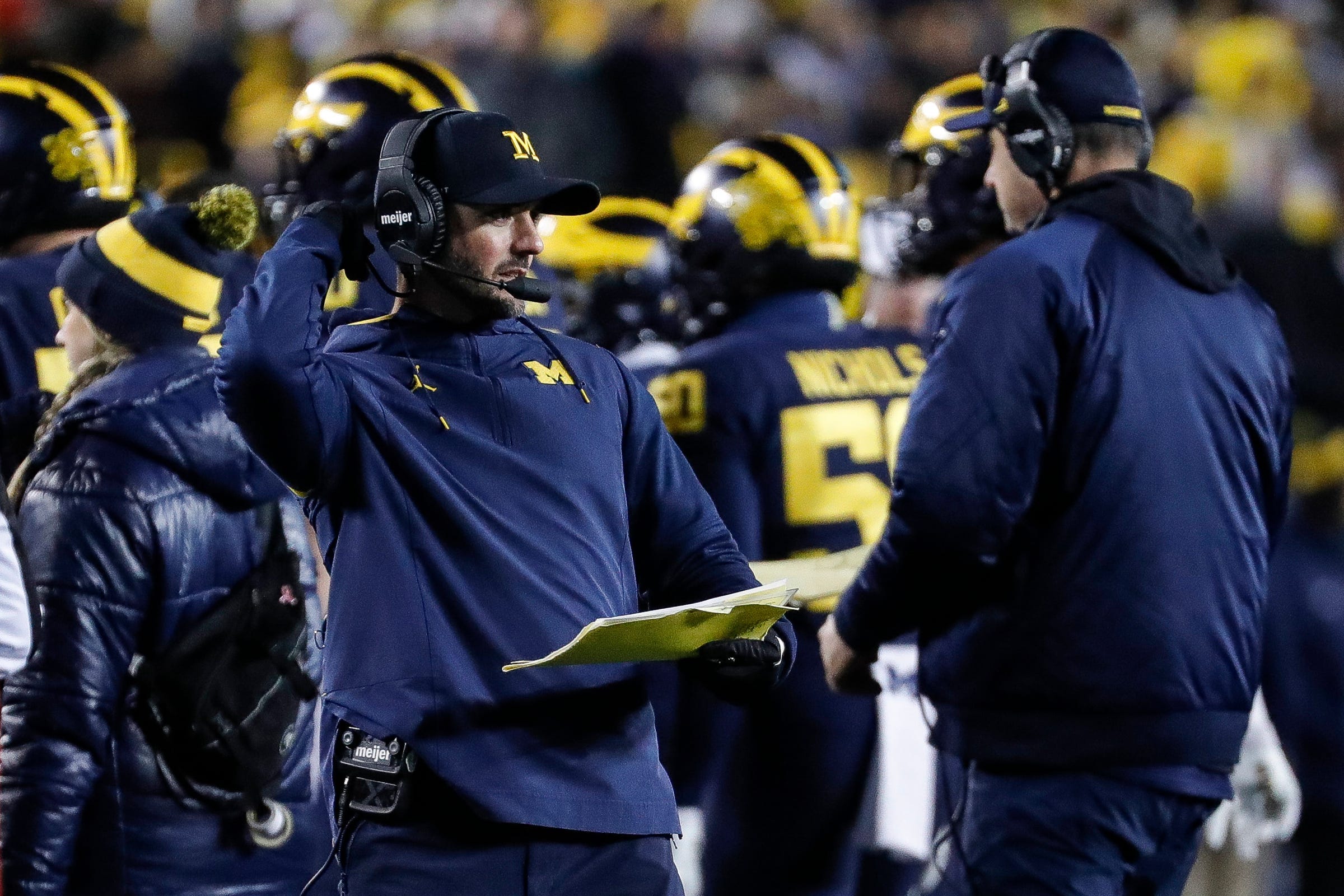 Michigan defensive coordinator Jesse Minter