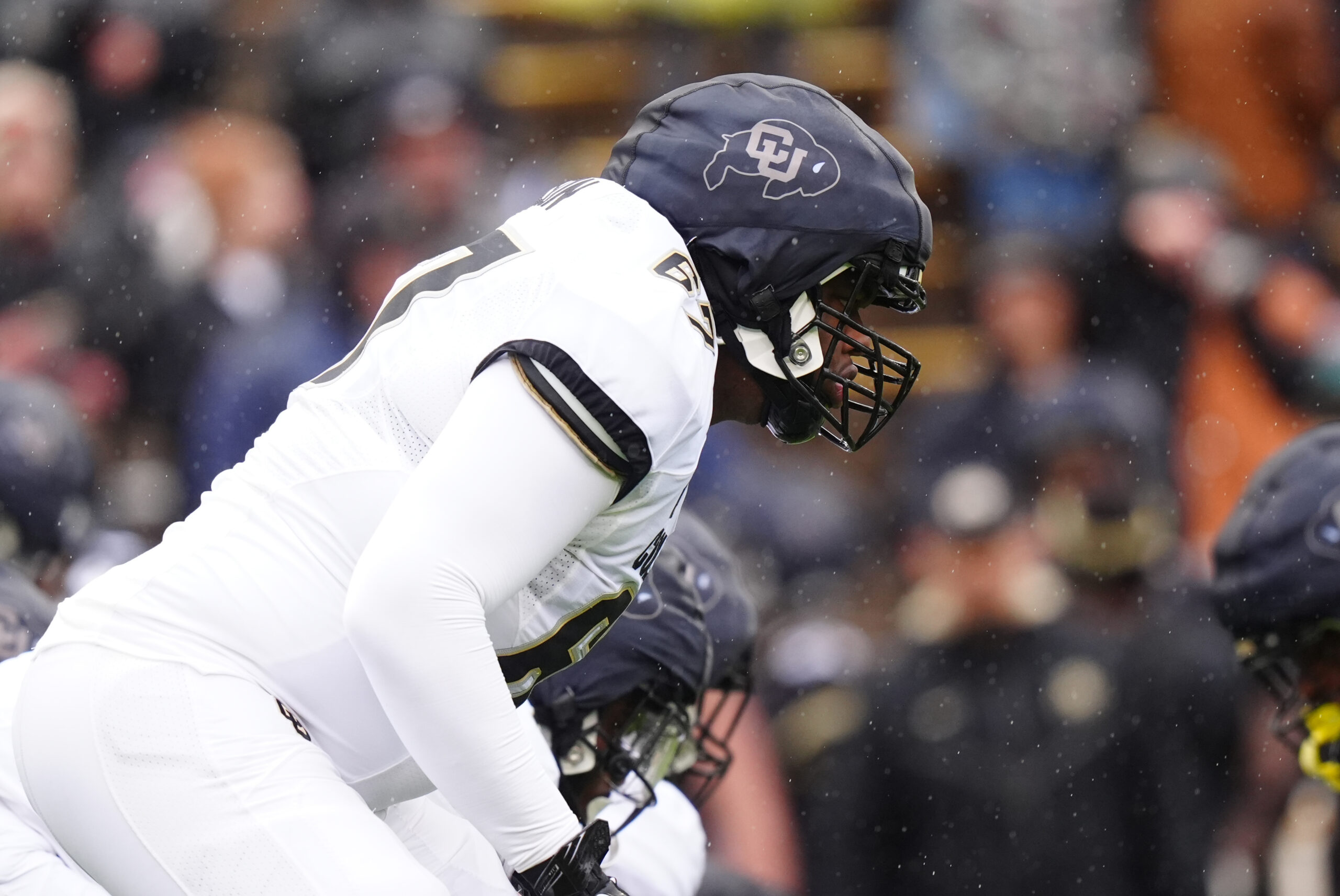 Apr 27, 2024; Boulder, CO, USA; Colorado Buffaloes offensive lineman Kahlil Benson (67) during a spring game event at Folsom Field.
