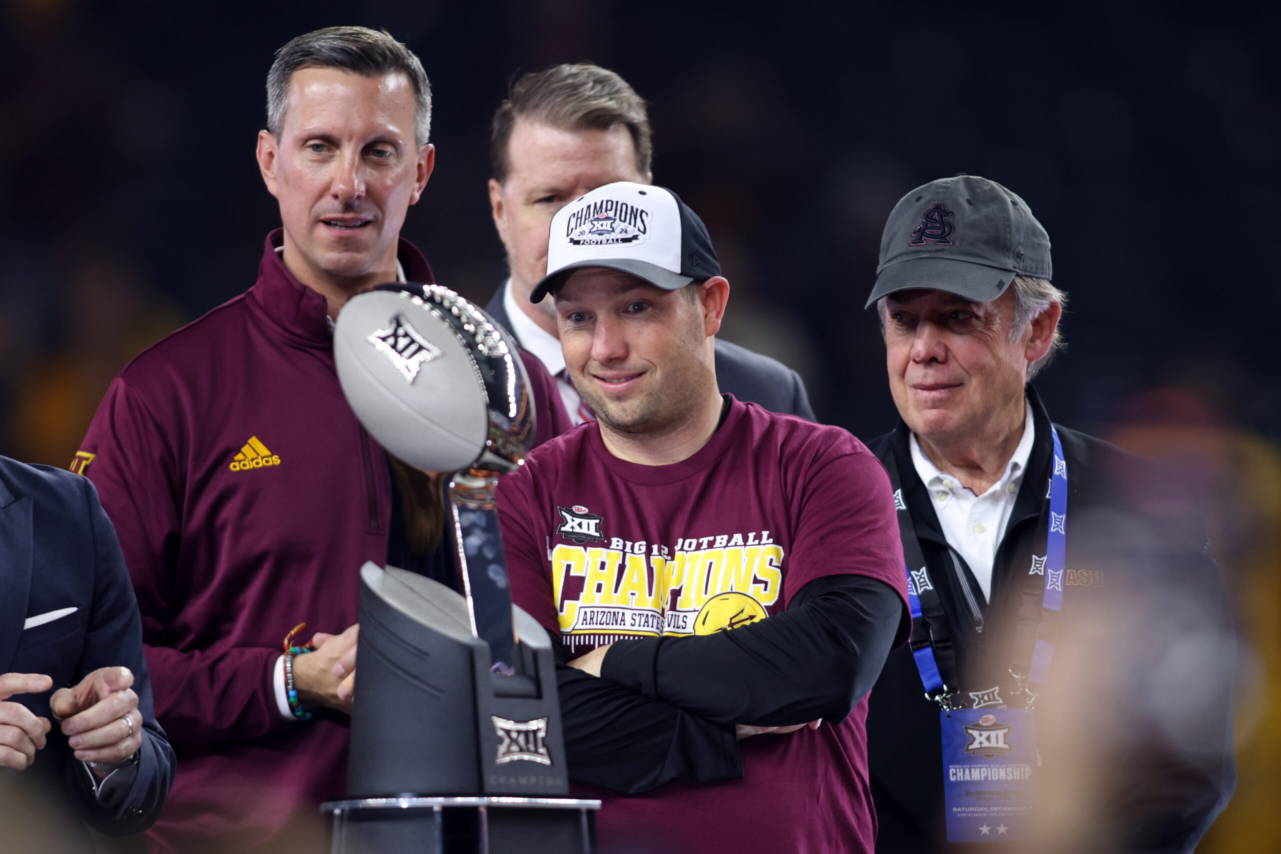 Arizona State head coach Kenny Dillingham reacts during their 27-15 loss to the Oklahoma State Cowboys in the second half at Mountain America Stadium in Tempe on Sept. 9, 2023.