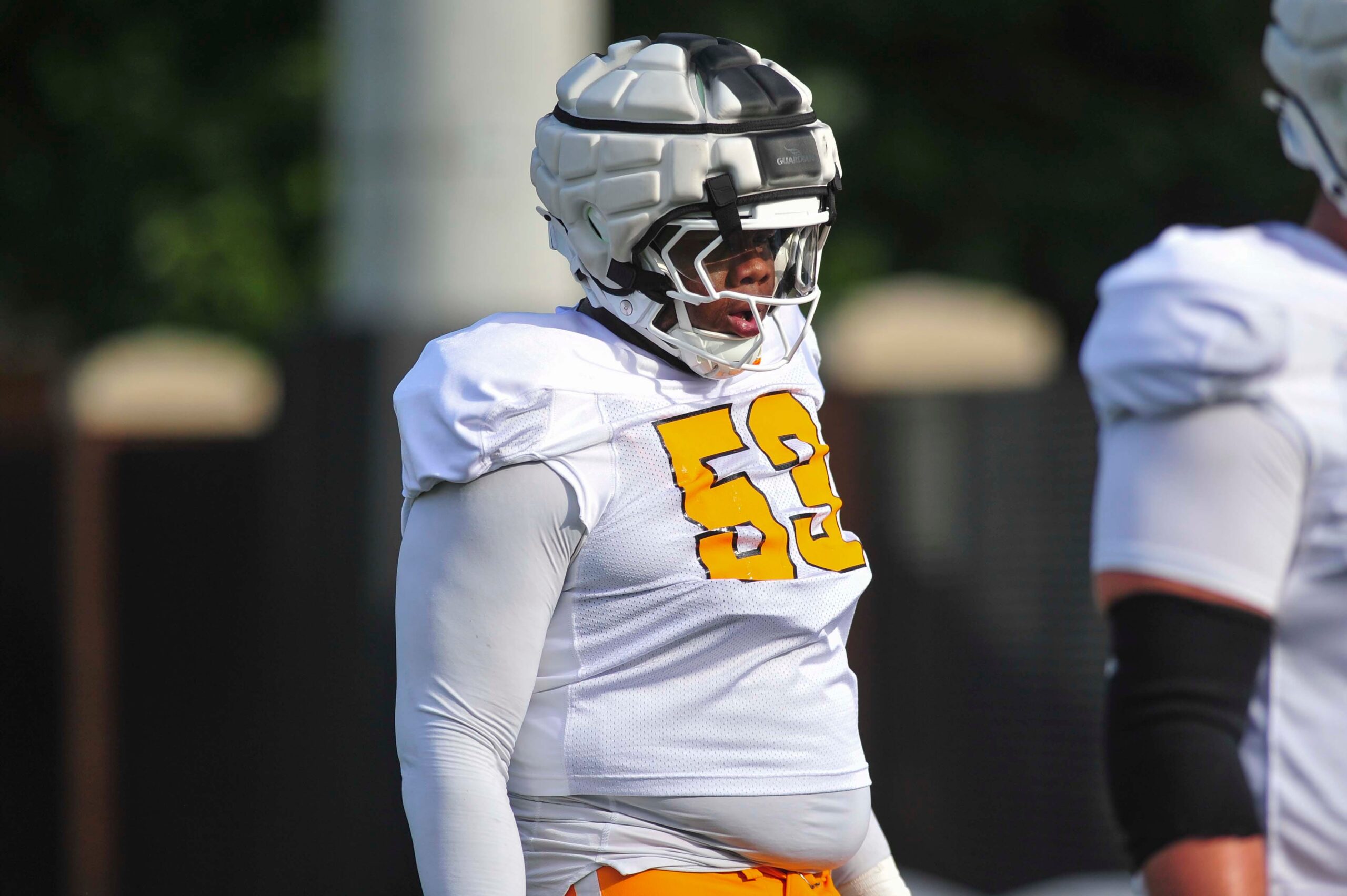 Tennessee's Lance Heard (53) during Tennessee football's fall practice, in Knoxville, Tenn., Saturday, August 3, 2024.