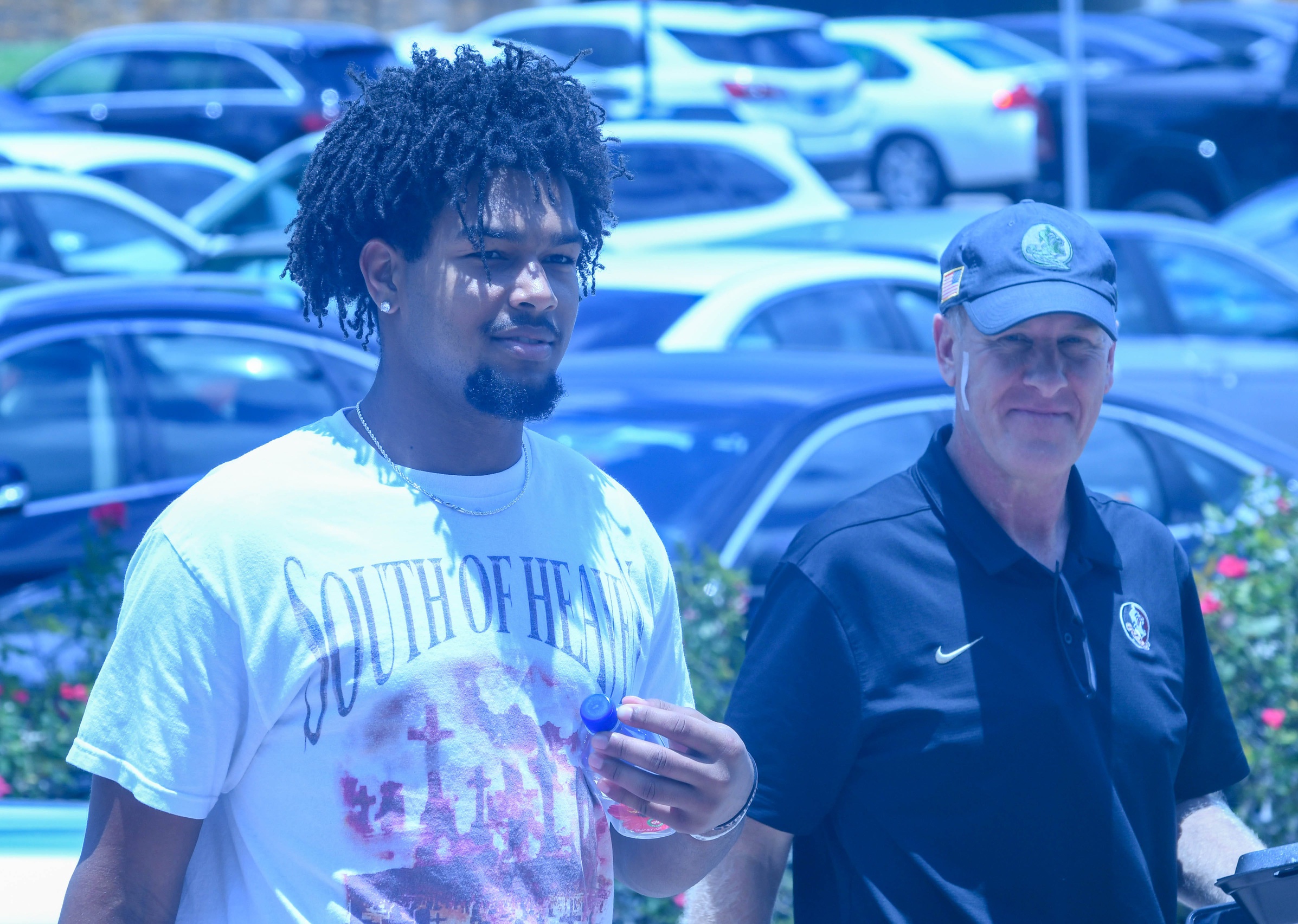 Florida State 2024 5-star tight end commit Landen Thomas during an official visit on Friday, June 23, 2023, in Tallahassee, Florida.