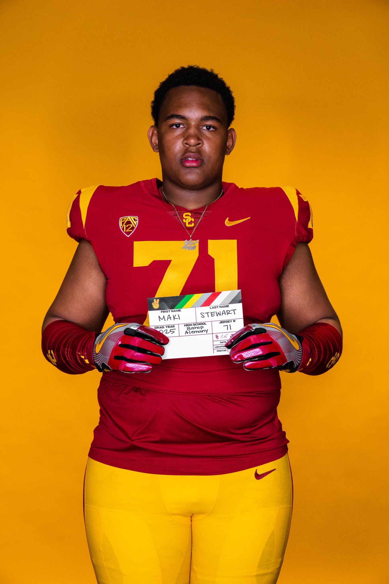 Three-star 2025 Offensive Tackle Maki Stewart from Long Beach, CA (Millikan)