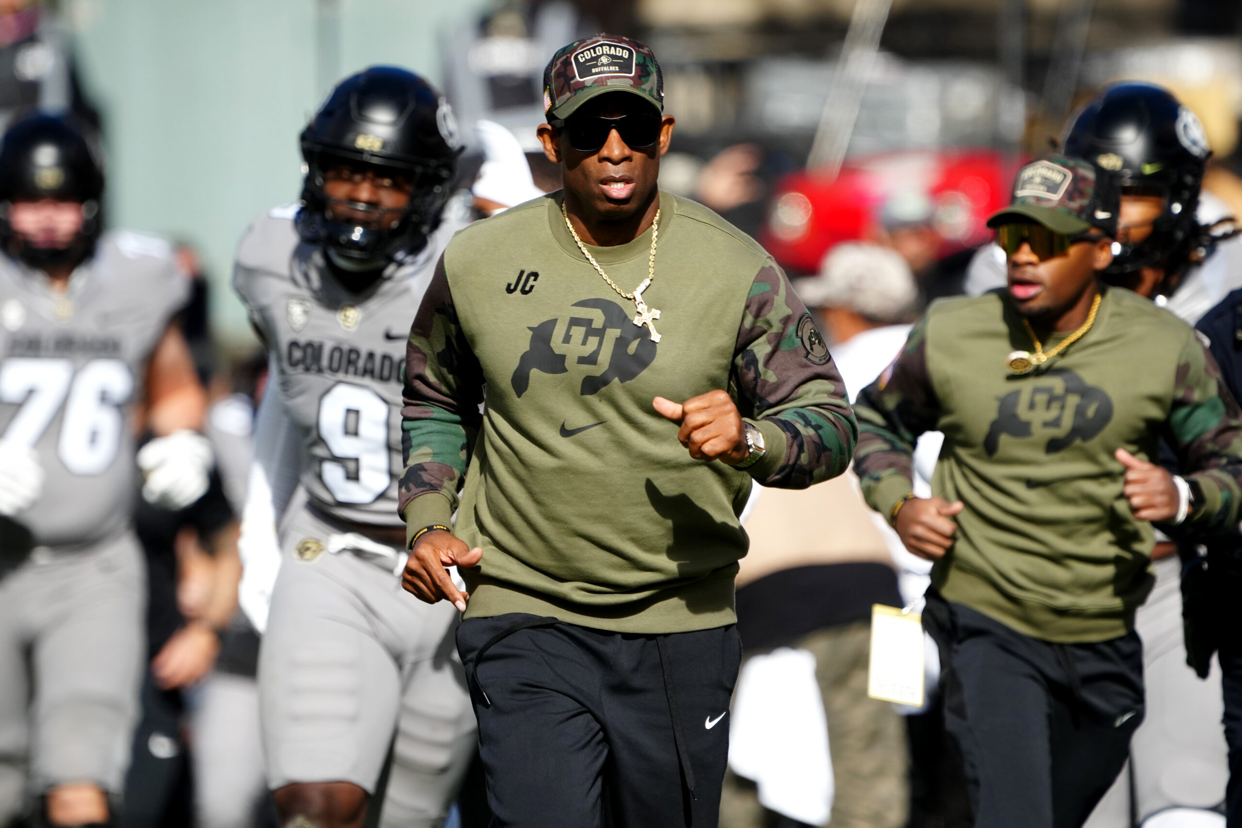 Nov 11, 2023; Boulder, Colorado, USA; Colorado Buffaloes head coach Deion Sanders before the game against the Arizona Wildcats at Folsom Field.