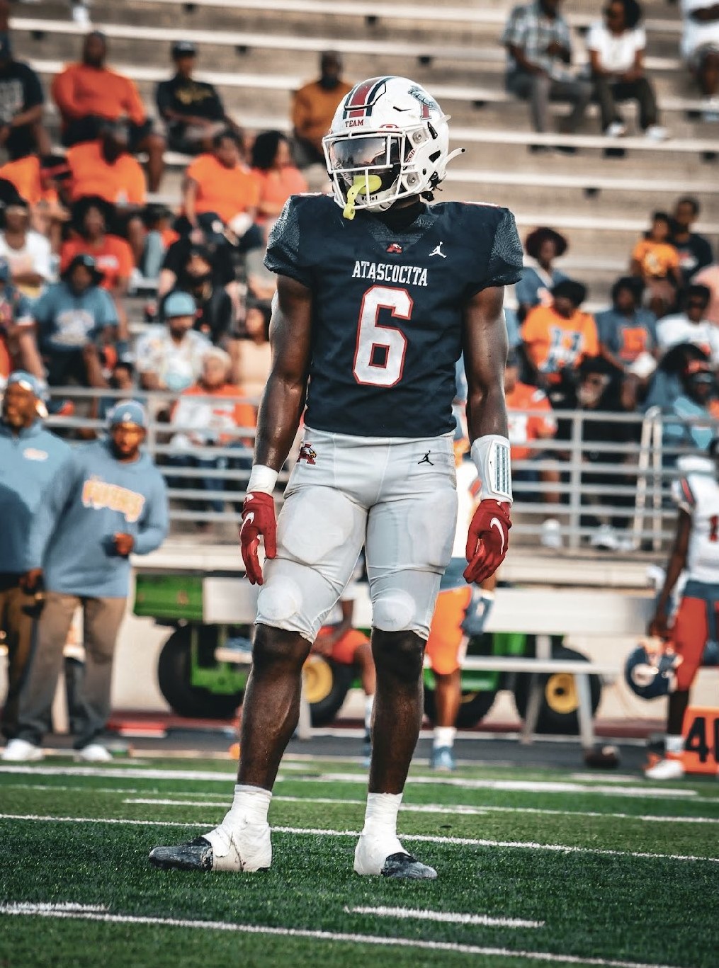 2025 5-star RB Tory Blaylock from Humble, Texas (Atascocita) standing on the field