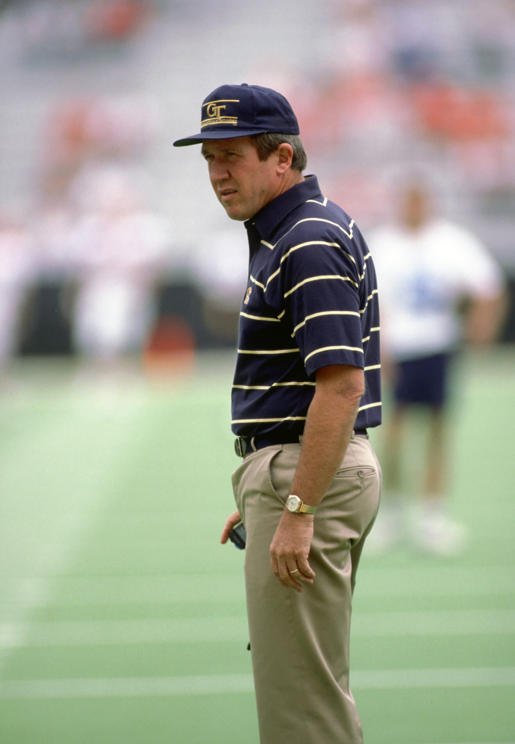 Oct 13, 1990; Atlanta, GA, USA; FILE PHOTO; Georgia Tech Yellowjackets head coach Bobby Ross on the sidelines against the Clemson Tigers at Bobby Dodd Stadium. 