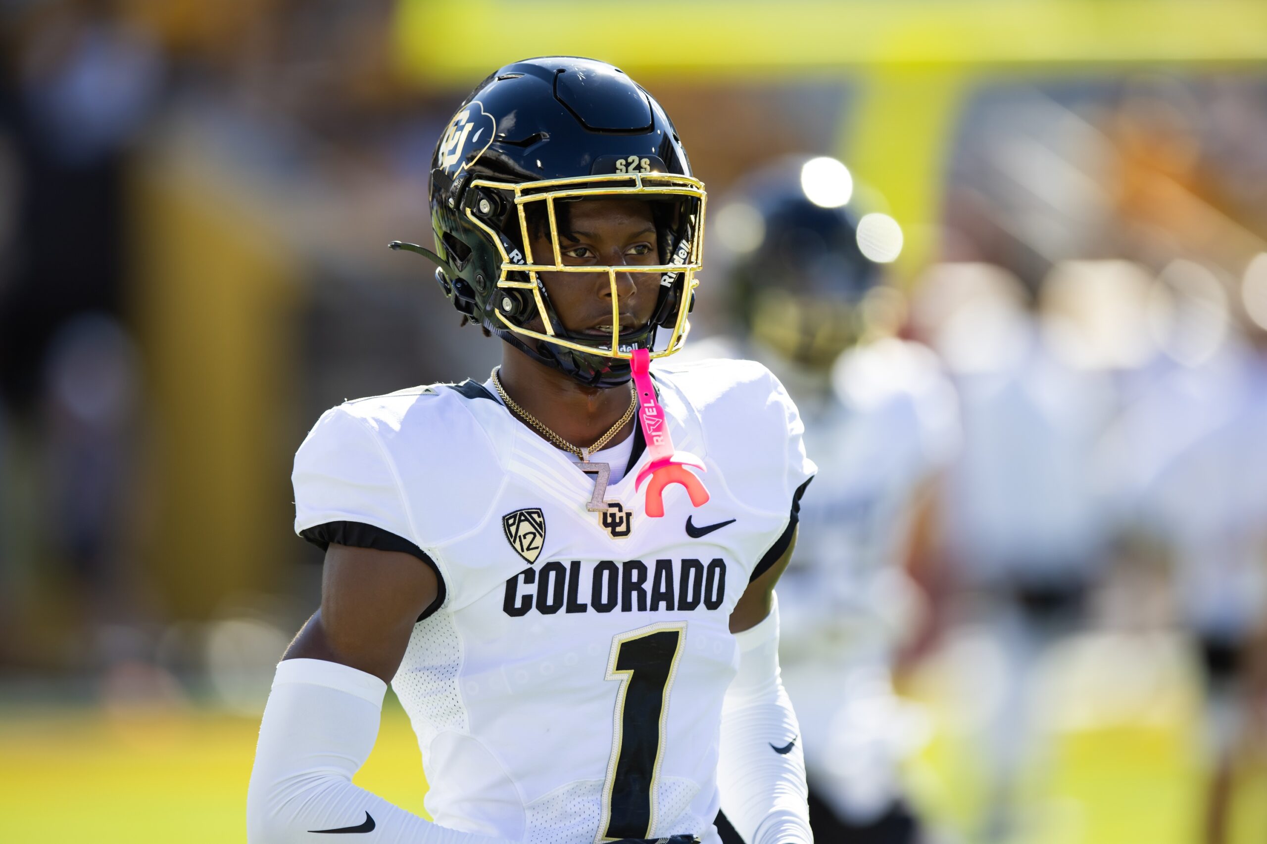 Oct 7, 2023; Tempe, Arizona, USA; Colorado Buffaloes cornerback Cormani McClain (1) against the Arizona State Sun Devils at Mountain America Stadium.