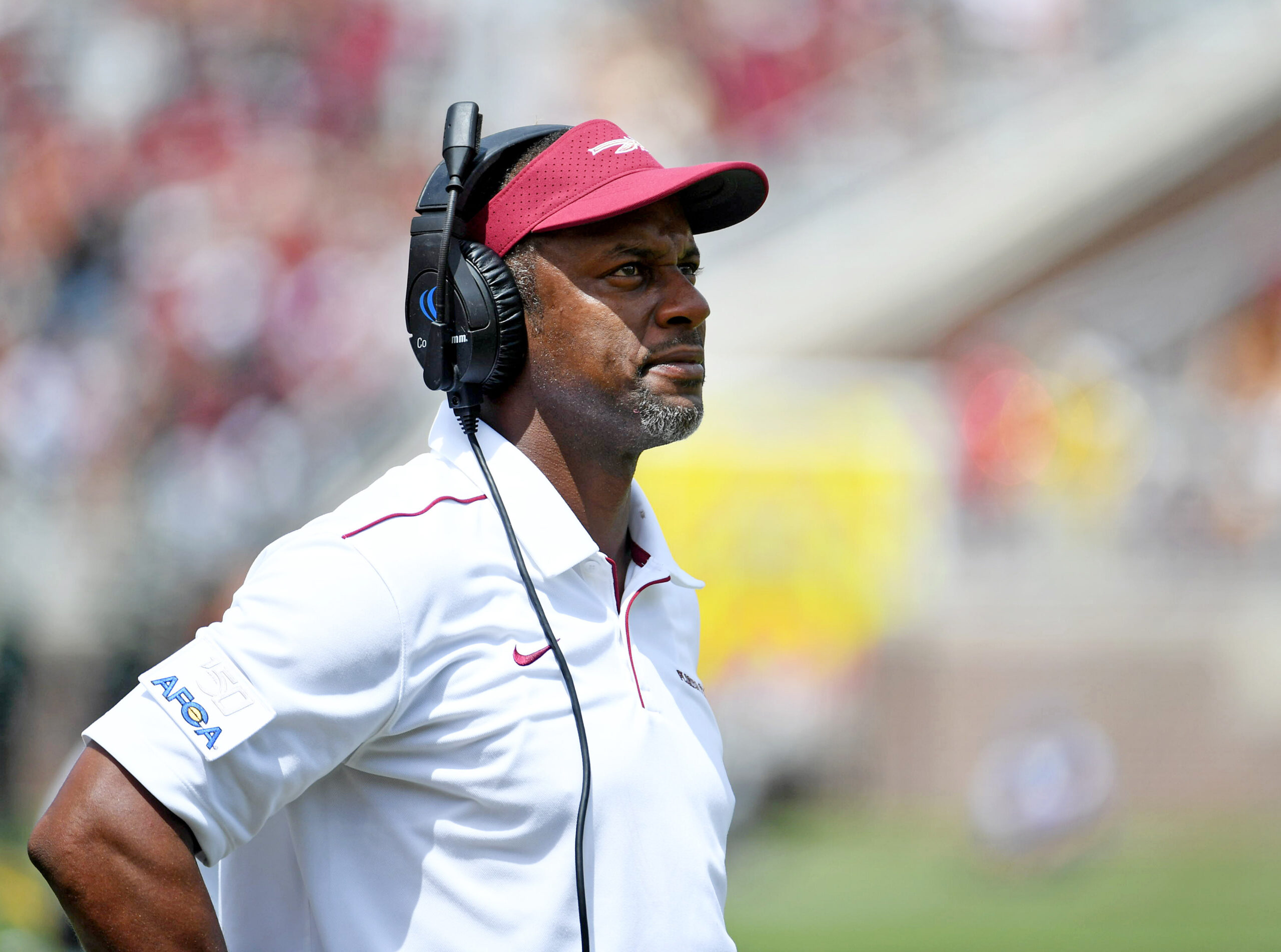 Aug 31, 2019; Tallahassee, FL, USA; Florida State Seminoles head coach Willie Taggart during the game against the Boise State Broncos at Doak Campbell Stadium.