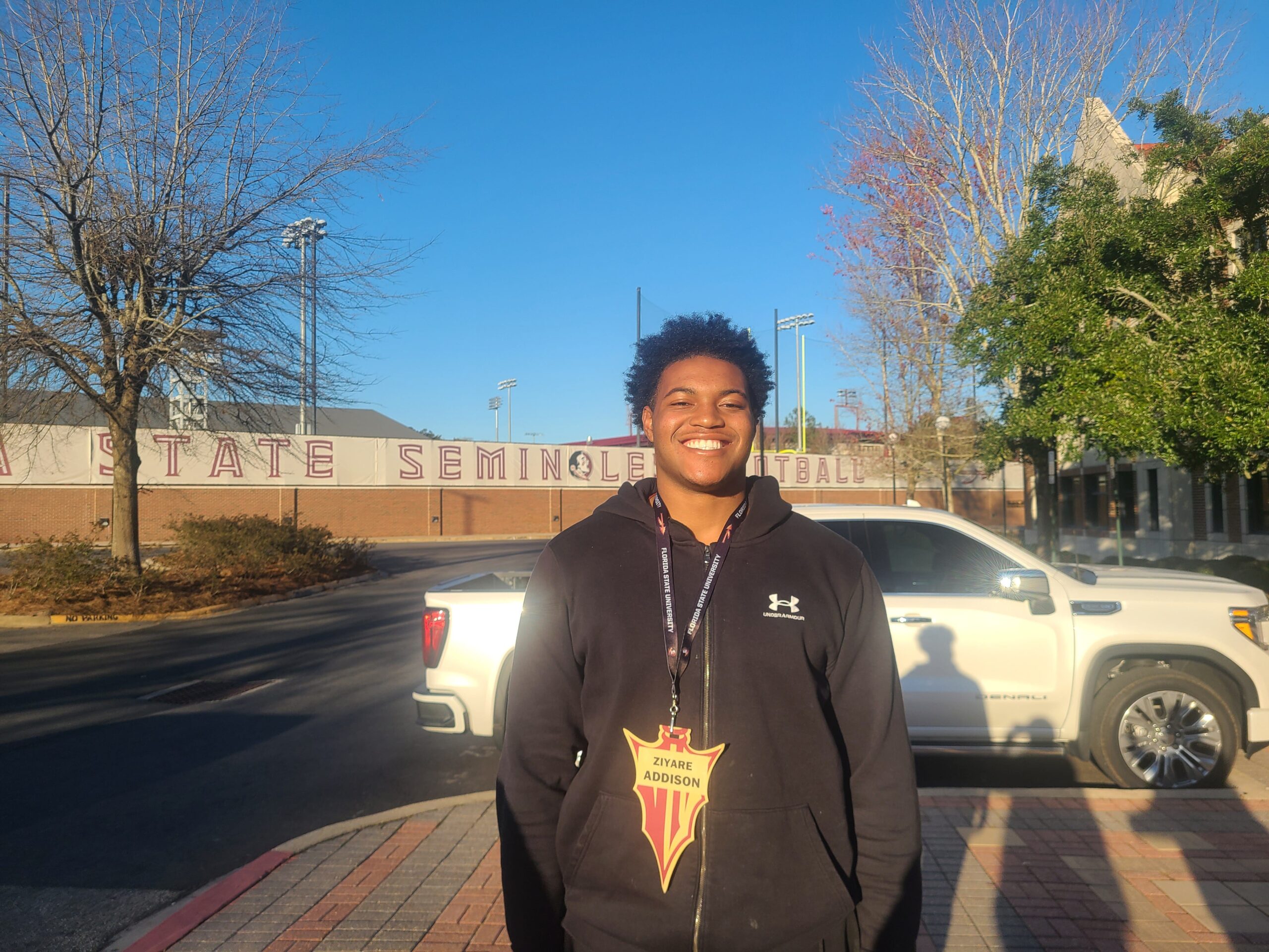 Four-star 2025 Offensive Tackle Ziyare Addison from Riverview, FL (Sumner High)