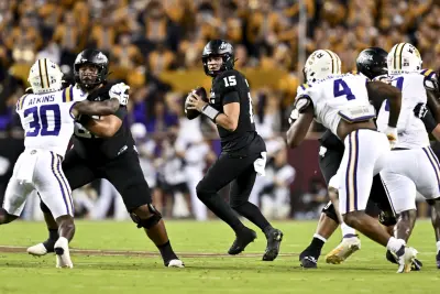 Nov 26, 2022; College Station, Texas, USA; Texas A&M Aggies quarterback Conner Weigman (15) throws the ball during the first quarter against the LSU Tigers at Kyle Field.