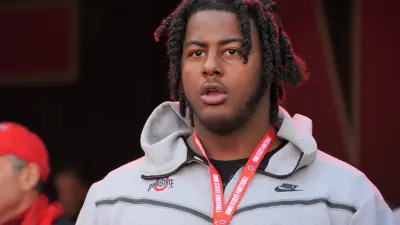 Recruit Jordan Seaton visits Ohio Stadium during the Ohio State