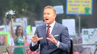 Host Kirk Herbstreit makes a point during the ESPN College GameDay show on Saturday