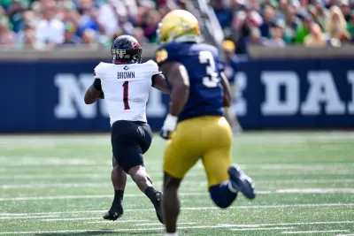 Sep 7, 2024; South Bend, Indiana, USA; Northern Illinois Huskies kicker Kanon Woodill (92) reacts after kicking the game winning field goal in the fourth quarter against the Notre Dame Fighting Irish at Notre Dame Stadium. The Huskies won 16-14. 