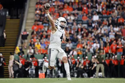 Sep 17, 2022; Portland, Oregon, USA; Montana State Bobcats quarterback Tommy Mellott (4) throws the ball during the first half against the Oregon State Beavers at Providence Park.