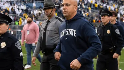 Penn State head football coach James Franklin walks off the field after the Nittany Lions fell to Michigan