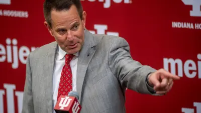 Indiana's newly announced head coach of football Curt Cignetti speaks to the media on Dec. 1.