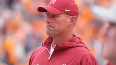 Alabama football coach Kalen DeBoer during the NCAA college football game against Tennessee on Saturday