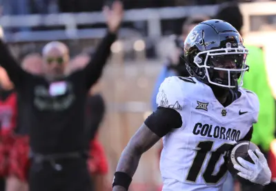 Colorado's LaJohntay Wester scores a touchdown against Texas Tech in a Big 12 football game Saturday, Nov. 9, 2024, at Jones AT&T Stadium.