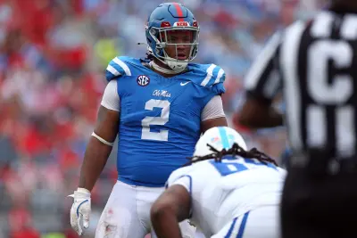 Sep 28, 2024; Oxford, Mississippi, USA; Mississippi Rebels defensive linemen Walter Nolen (2) waits for the snap during the second half against the Kentucky Wildcats at Vaught-Hemingway Stadium