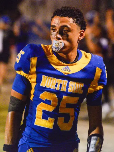 North Side's Javonte Smith (25) during the Commissioner’s Cup football match between Jackson Central-Merry vs Jackson North Side in Jackson, Tenn., on Friday, Oct. 4, 2024.
